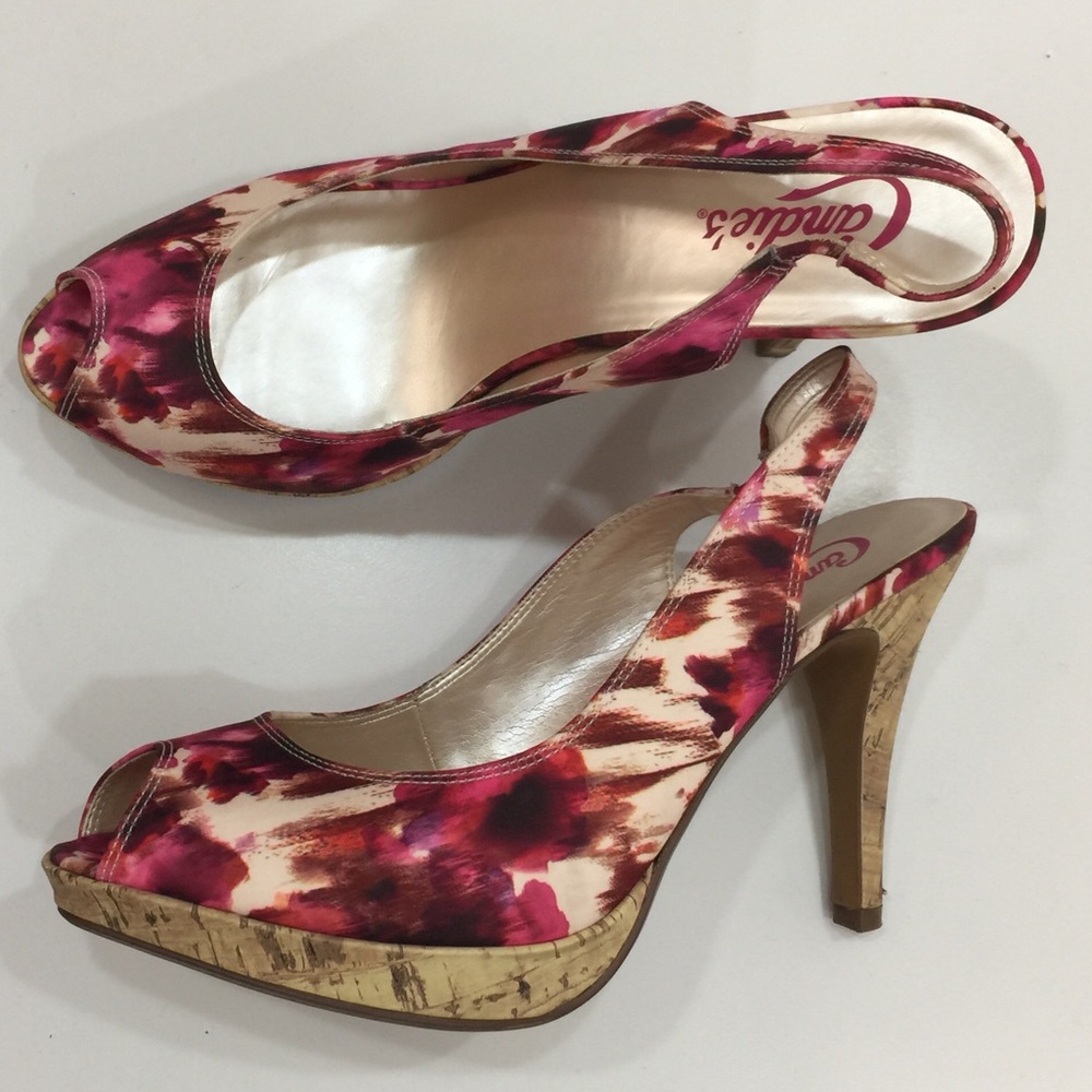 Candies Multicolor Open Toe Heels